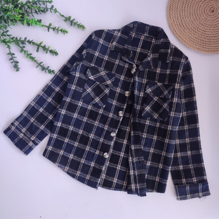 پیراهن چهارخانه پشمی