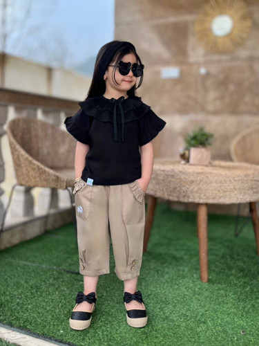 بلوز شلوارک دخترانه بابونه سایز ۴۰ تا ۵۵